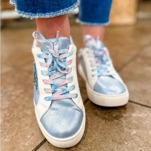 Corkys Supernova Sneaker in Light Blue Metallic​ - Picture 1 of 4